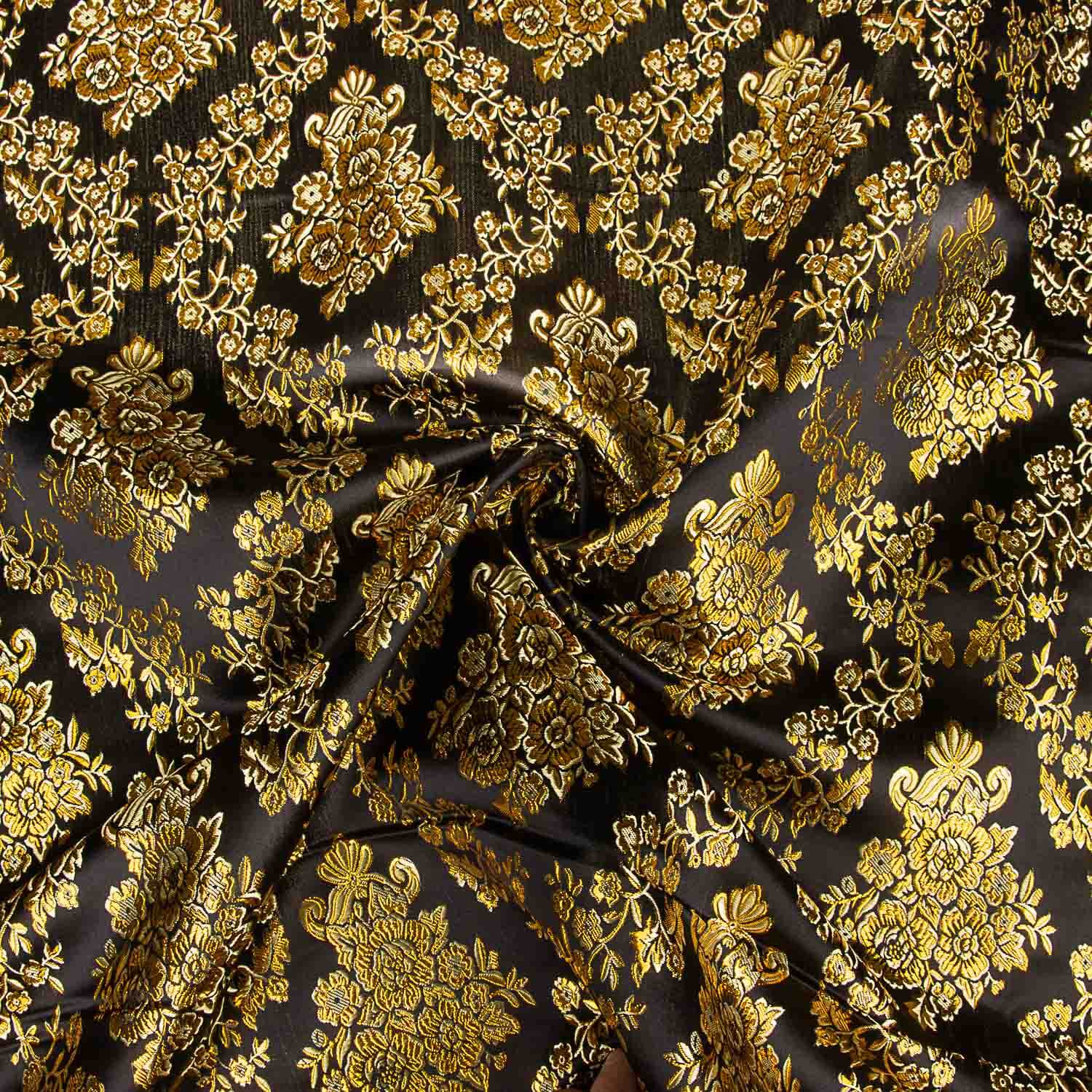 Schwarzer Jacquard mit goldenem Lurex - Ribes y Casals