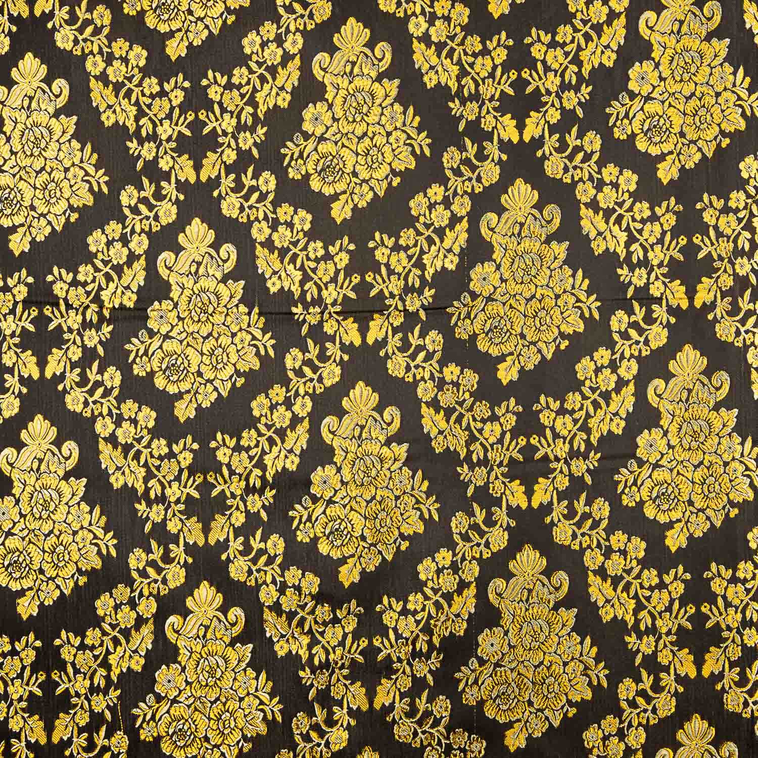 Schwarzer Jacquard mit goldenem Lurex - Ribes y Casals