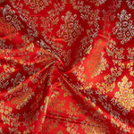 Roter Jacquard mit goldenem Lurex - Ribes y Casals
