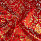 Roter Jacquard mit goldenem Lurex - Ribes y Casals
