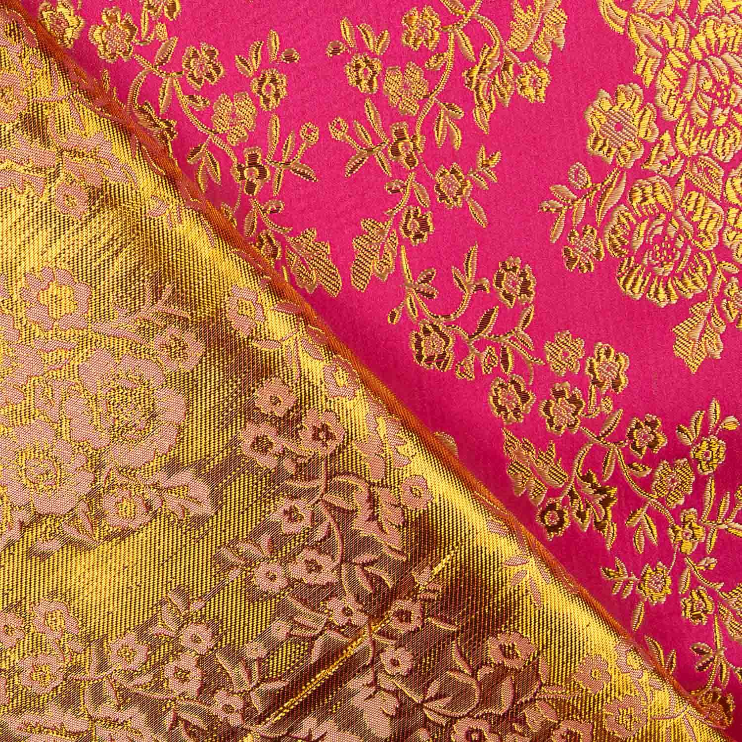 Rosa Jacquard mit goldenem Lurex - Ribes y Casals