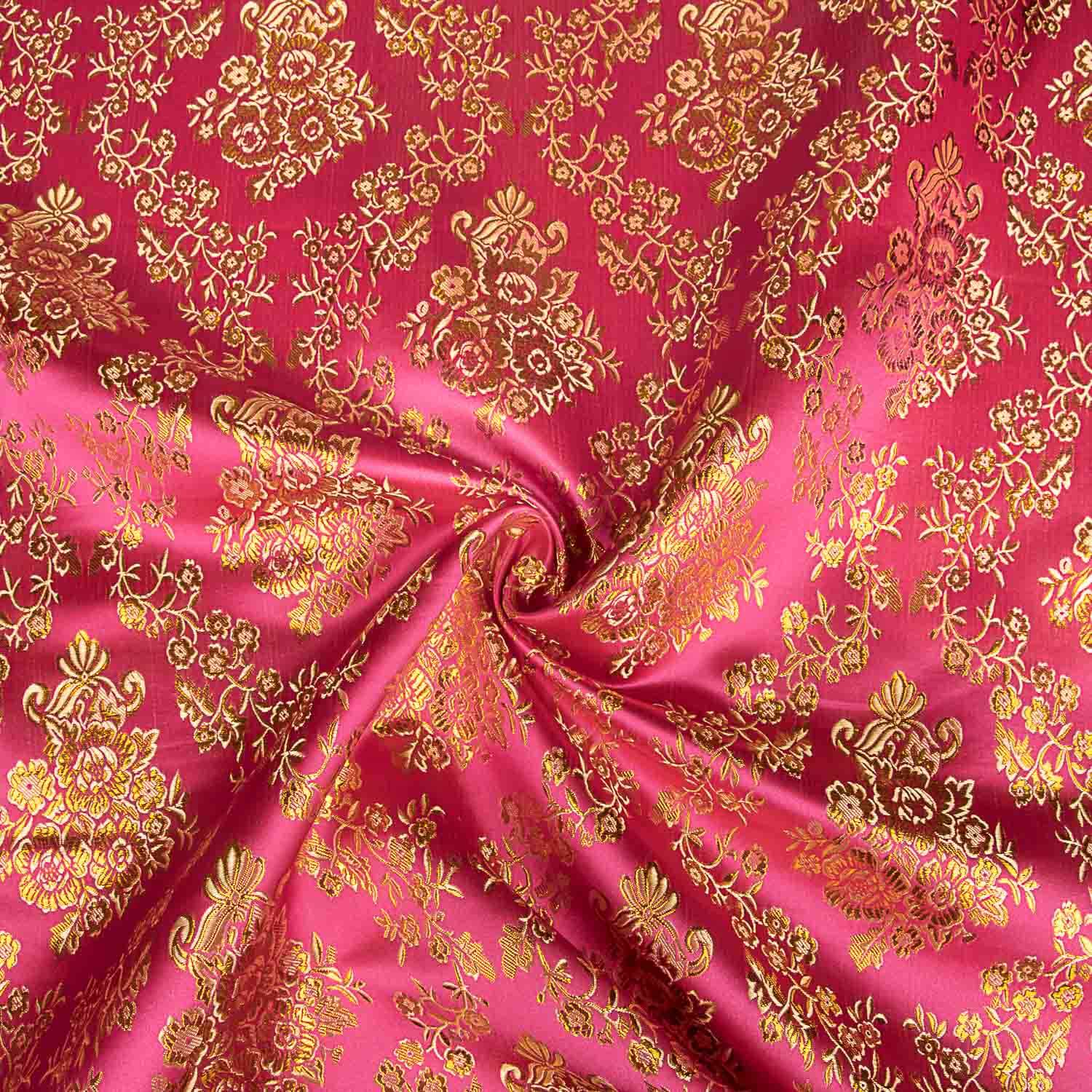 Rosa Jacquard mit goldenem Lurex - Ribes y Casals