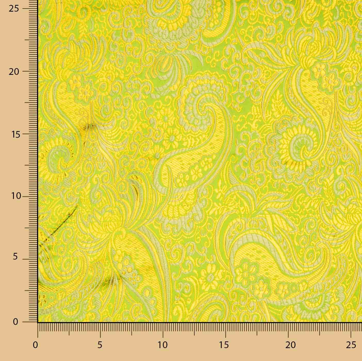 Grüner Jacquard mit goldenem Lurex - Ribes y Casals
