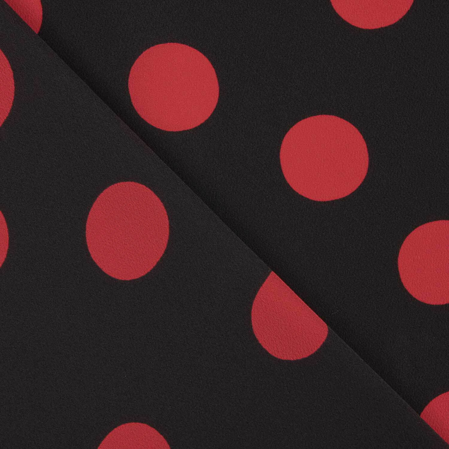 Koshibo Polka Dots 33mm Schwarz-Rot - Ribes y Casals