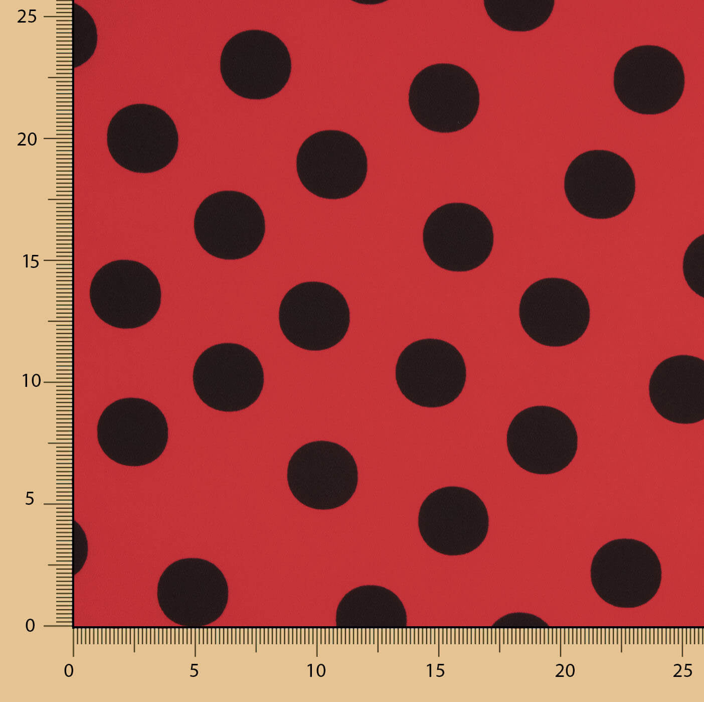 Koshibo Polka Dots 33mm Rot-Schwarz - Ribes y Casals