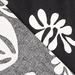 Leinen-Baumwollstoff mit schwarz-weißem Blattmuster - Ribes y Casals