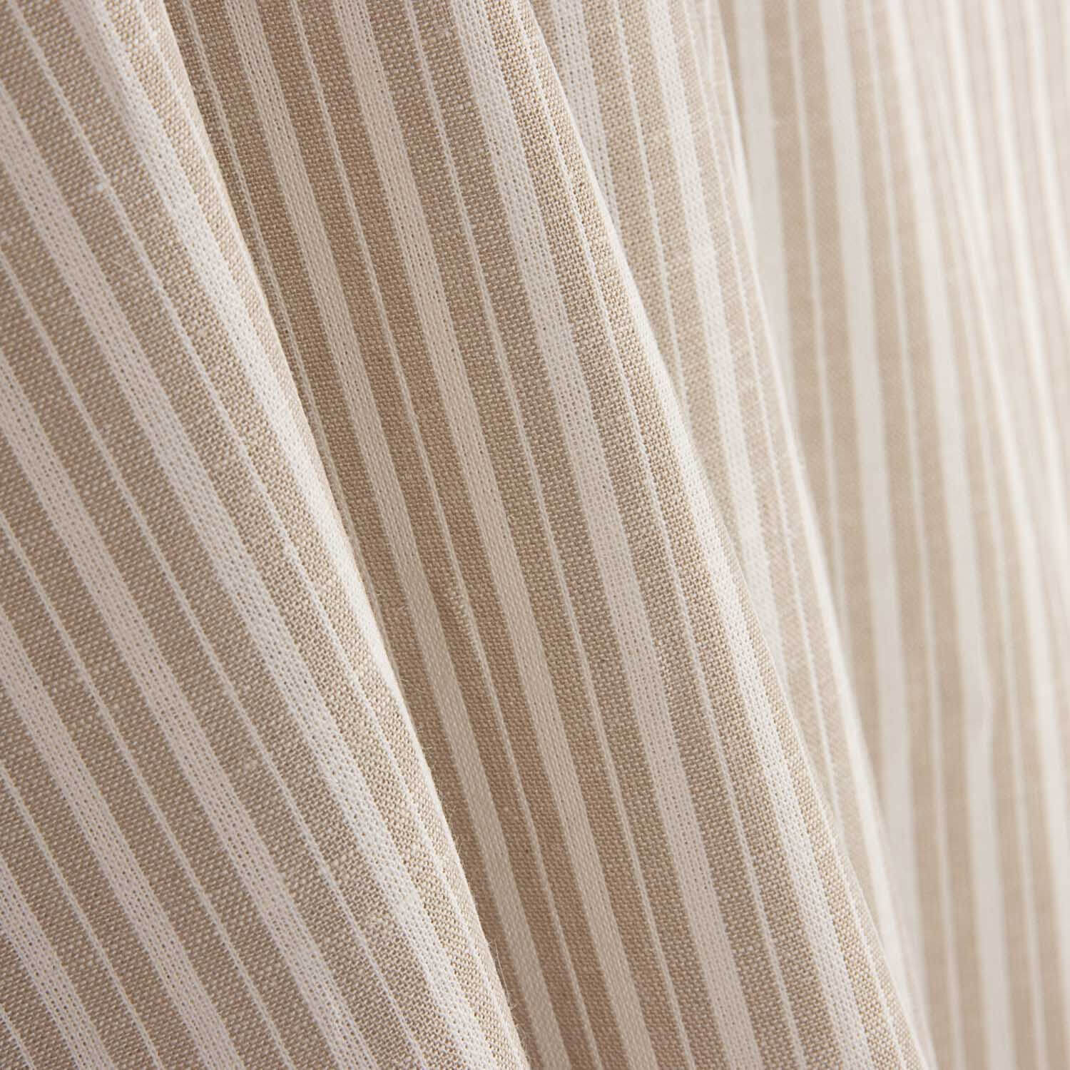 Leinen Baumwolle Beige gestreift - Ribes y Casals