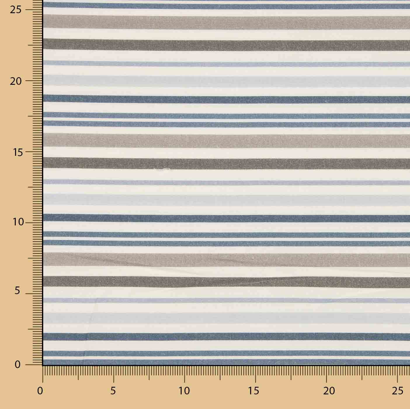 Bedrucktes Segeltuch Streifen Blau und Beige - Ribes y Casals