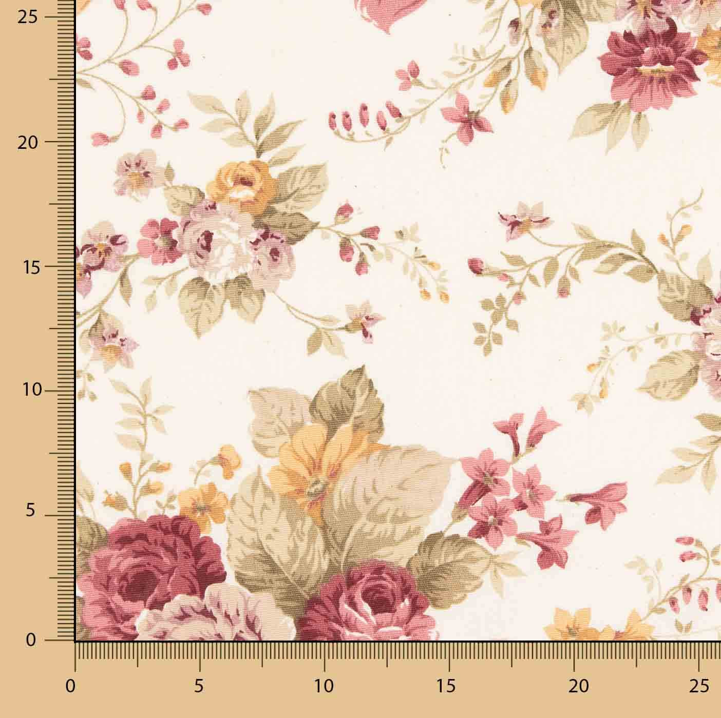 Klassische Blumen bedrucktes Segeltuch - Ribes y Casals