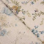 Blau und Senf Blau und Senf Blumen bedrucktes Segeltuch - Ribes y Casals