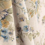 Blau und Senf Blau und Senf Blumen bedrucktes Segeltuch - Ribes y Casals