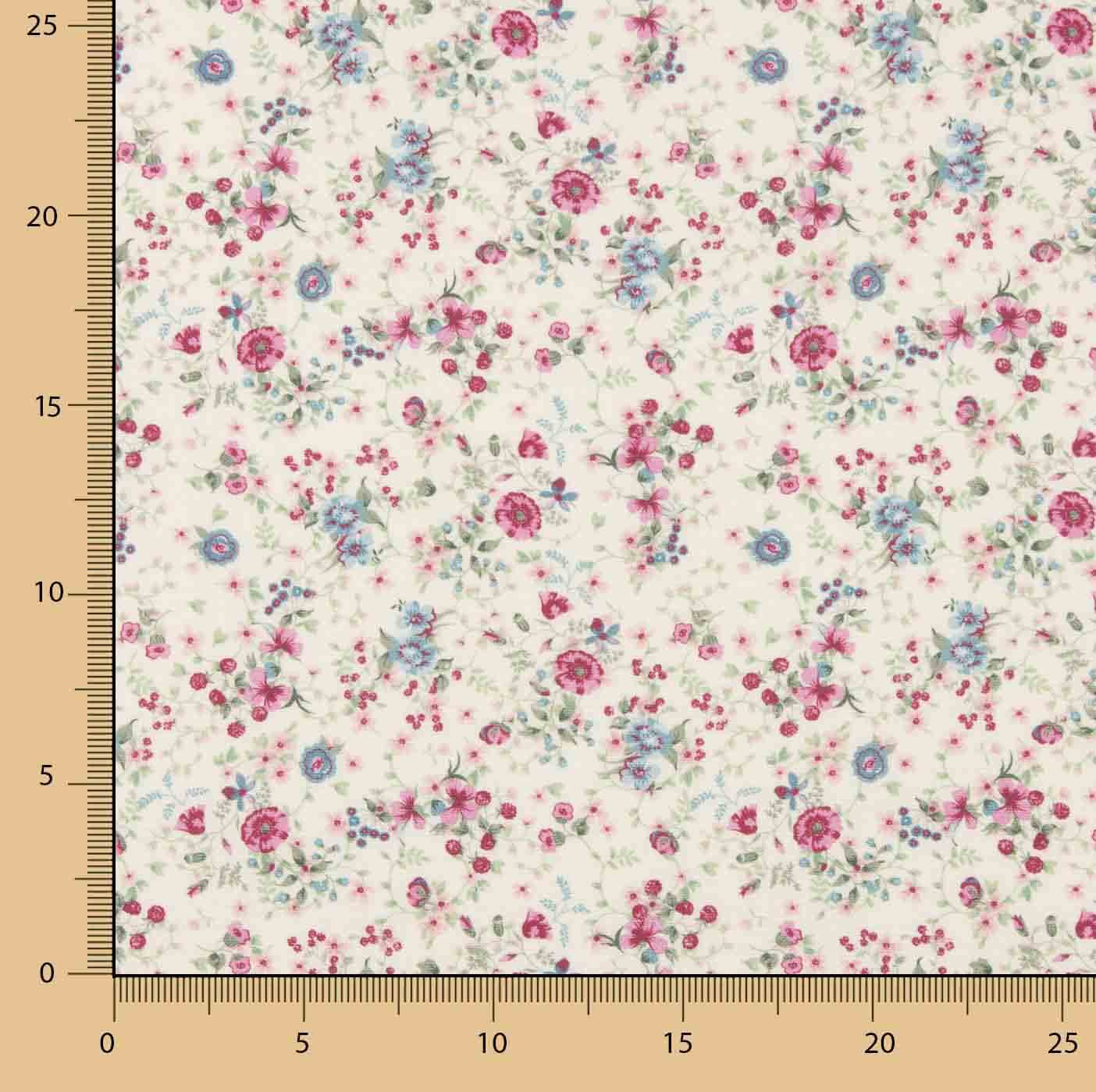 Vintage Micro Blumen bedruckte Leinwand - Ribes y Casals