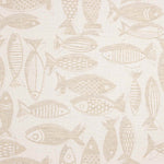 Jacquard-Leinwand Fisch Beige - Ribes y Casals