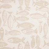 Jacquard-Leinwand Fisch Beige - Ribes y Casals