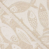 Jacquard-Leinwand Fisch Beige - Ribes y Casals