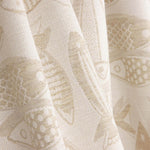 Jacquard-Leinwand Fisch Beige - Ribes y Casals