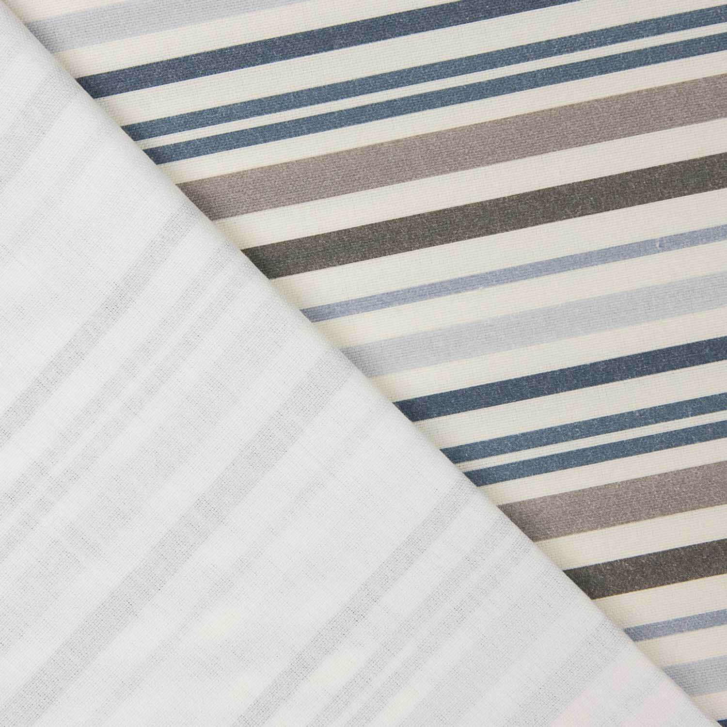 Bedrucktes Segeltuch Streifen Blau und Beige - Ribes y Casals