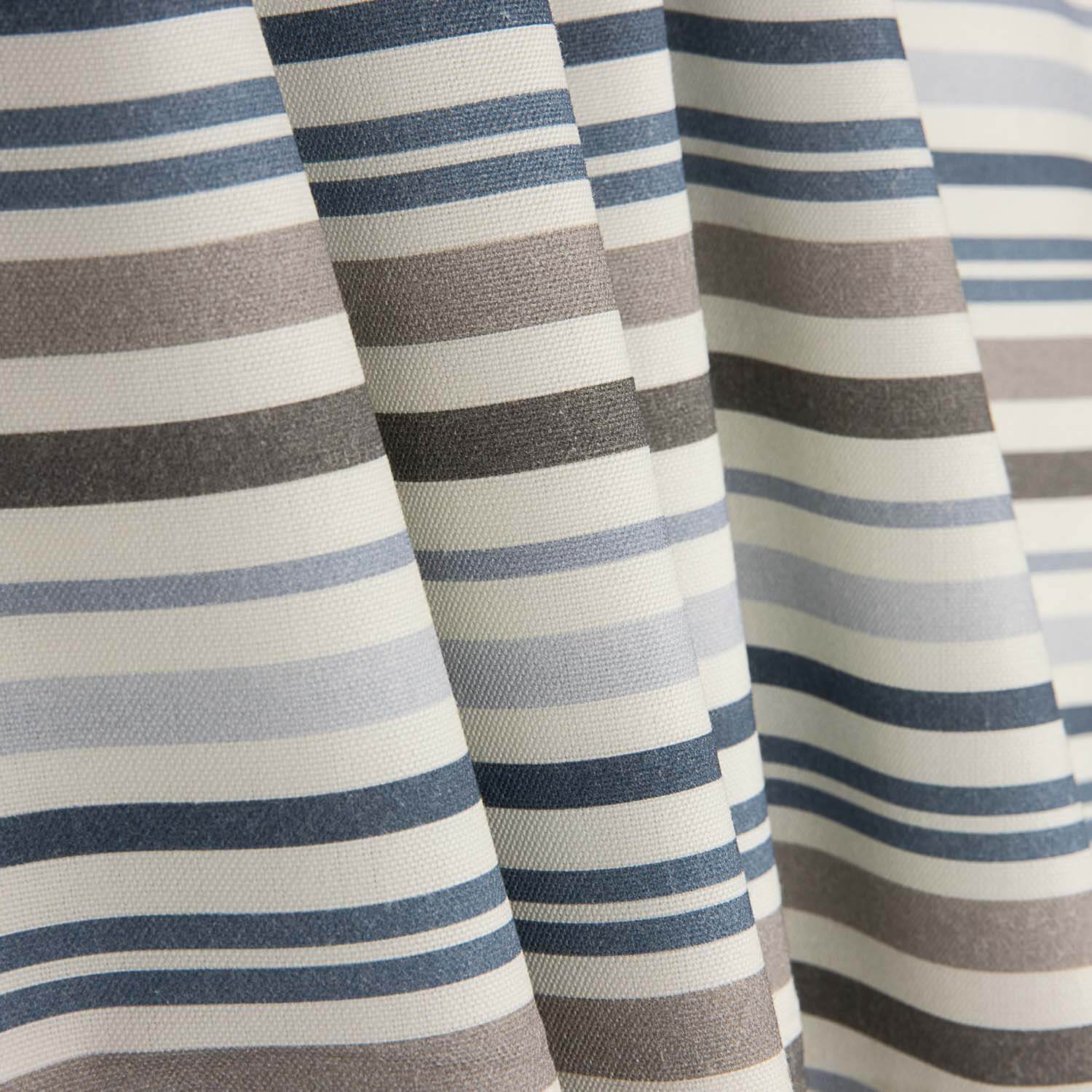 Bedrucktes Segeltuch Streifen Blau und Beige - Ribes y Casals