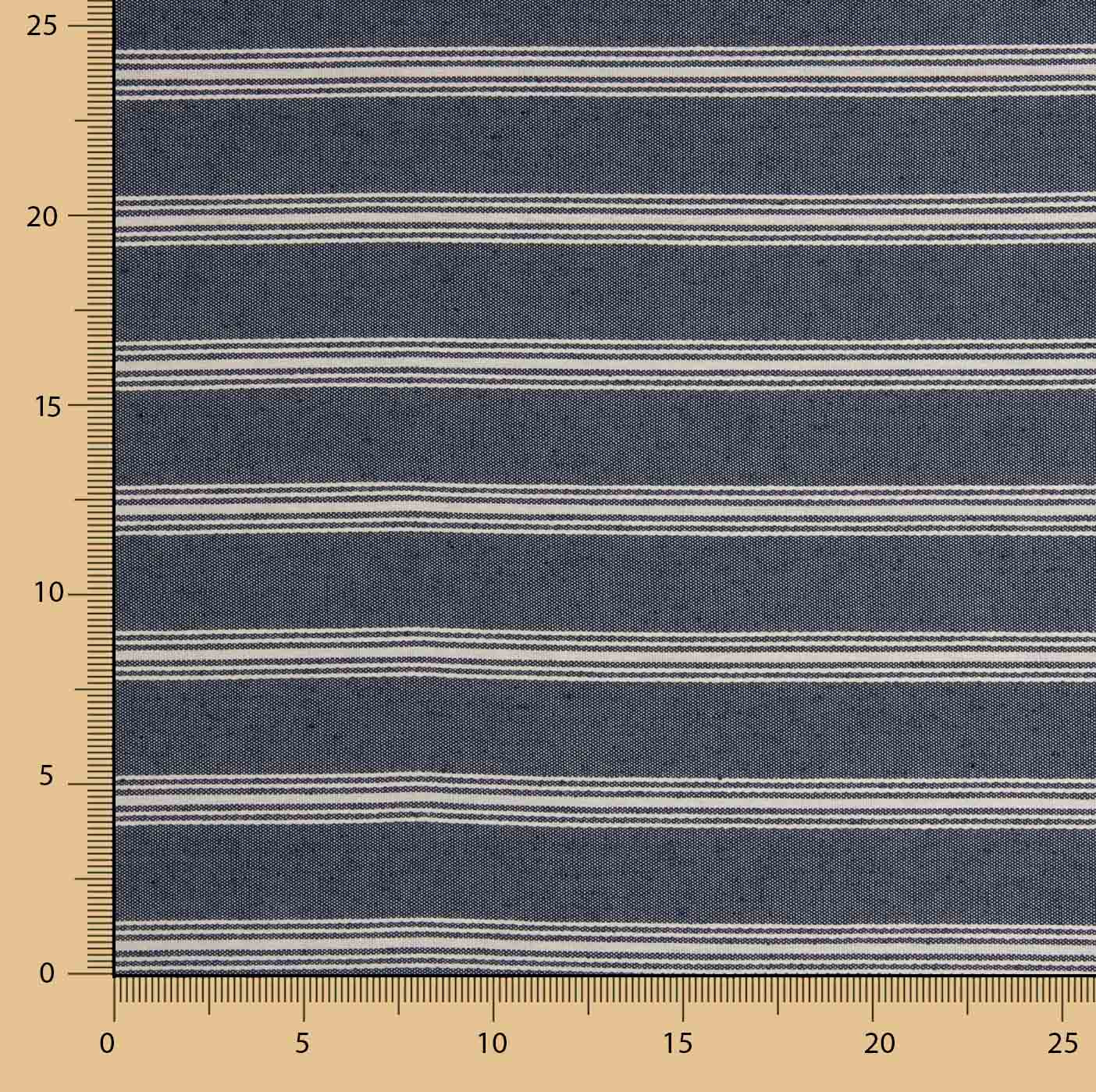 Marineblaues Canvas mit weißen Streifen - Ribes y Casals