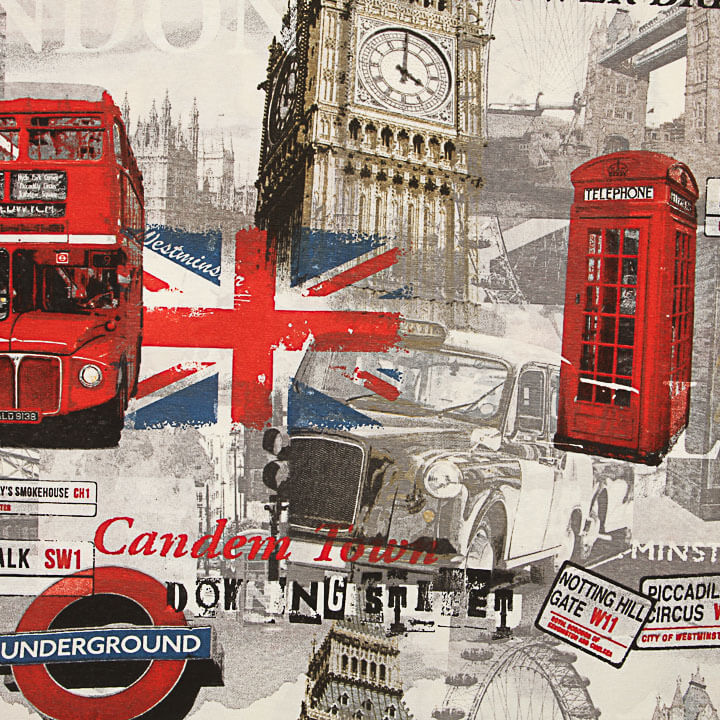 Bedrucktes London-Vintage-Canvas - Ribes y Casals