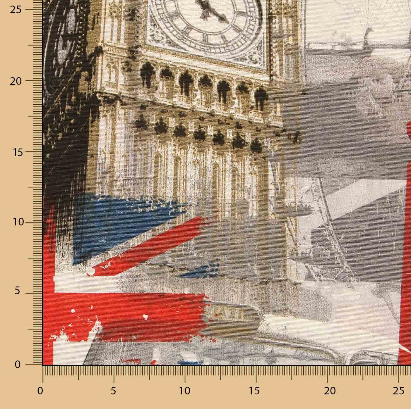 Bedrucktes London-Vintage-Canvas - Ribes y Casals