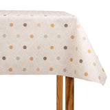 Tischtuch aus Harz Polka Dots Beige y Senf - Ribes y Casals