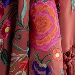 Kleiner Schal mit Flamenco-Stickerei aus Lehm - Ribes y Casals