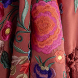 Kleiner Schal mit Flamenco-Stickerei aus Lehm - Ribes y Casals