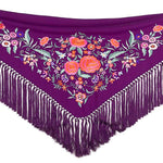 Lila besticktes Flamenco-Stickerei-Tuch - Ribes y Casals