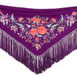 Lila besticktes Flamenco-Stickerei-Tuch - Ribes y Casals