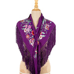 Lila besticktes Flamenco-Stickerei-Tuch - Ribes y Casals