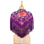 Lila besticktes Flamenco-Stickerei-Tuch - Ribes y Casals