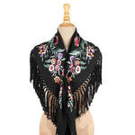 Kleines Schwarzes Gesticktes Flamenco-Tuch - Ribes y Casals