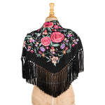 Kleines Schwarzes Gesticktes Flamenco-Tuch - Ribes y Casals