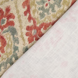 Canvas im Leinenstoff-Look, Damast-Muster, Ethnomuster, Terrakotta - Ribes y Casals