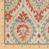 Canvas im Leinenstoff-Look, Damast-Muster, Ethnomuster, Terrakotta - Ribes y Casals