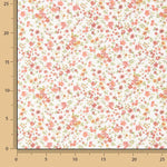 Baumwoll-Musselin-Stoffrest mit Mini-Rosenmuster – verschiedene Maße x 150 cm breit - Ribes y Casals
