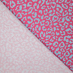Perkal mit bedrucktem Nairobi-Muster in Fuchsia und Türkis - Ribes y Casals