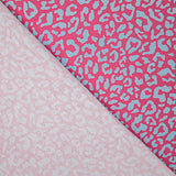 Perkal mit bedrucktem Nairobi-Muster in Fuchsia und Türkis - Ribes y Casals