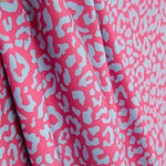 Perkal mit bedrucktem Nairobi-Muster in Fuchsia und Türkis - Ribes y Casals