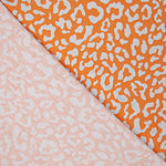 Bedrucktes Perkal „Nairobi“ in Orange und Hellblau - Ribes y Casals