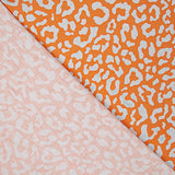 Bedrucktes Perkal „Nairobi“ in Orange und Hellblau - Ribes y Casals