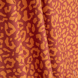 Bedrucktes Perkal „Nairobi“ Senf Bordeaux - Ribes y Casals