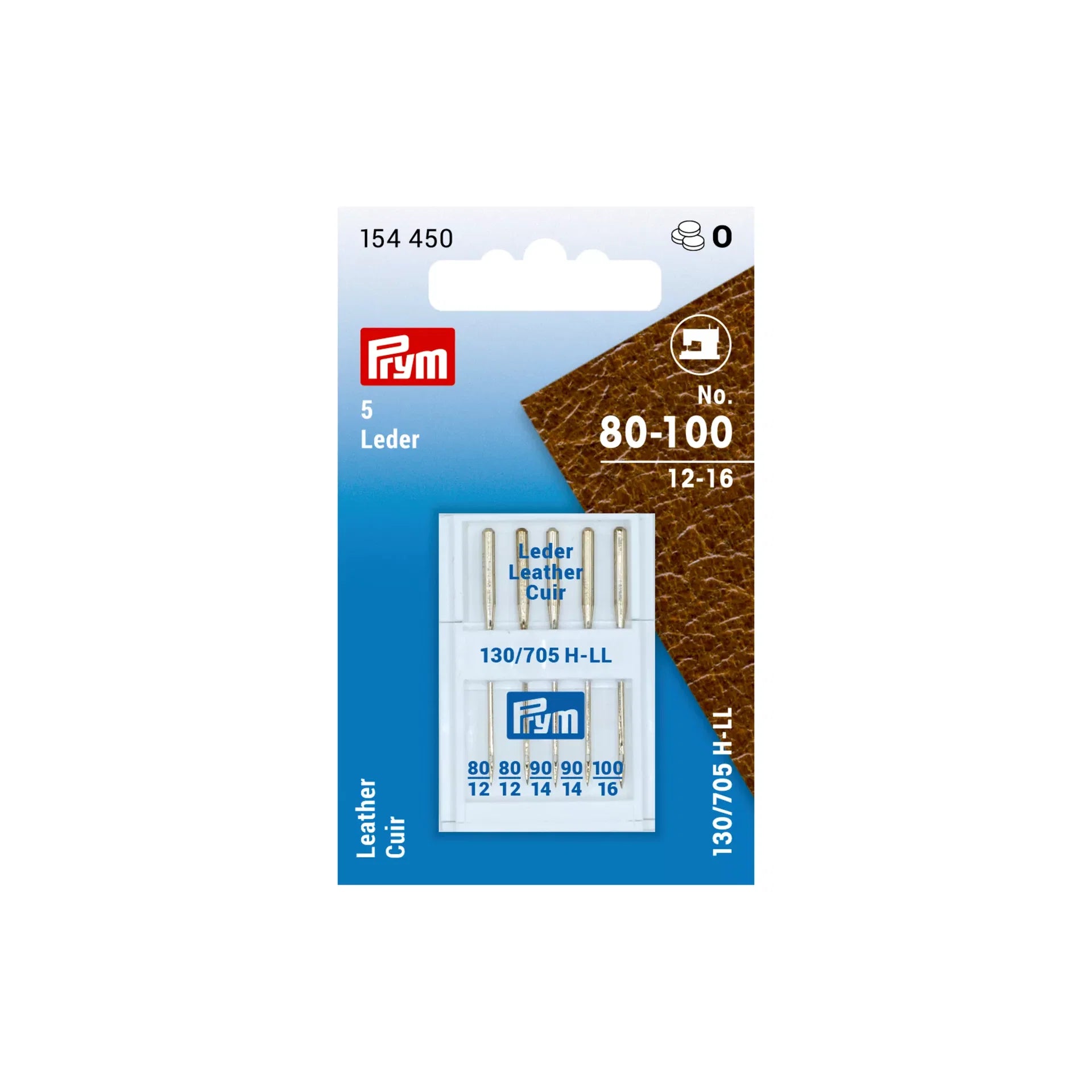 Maschinennadeln Prym Leder 130/705 Nr. 80-100 - Ribes y Casals