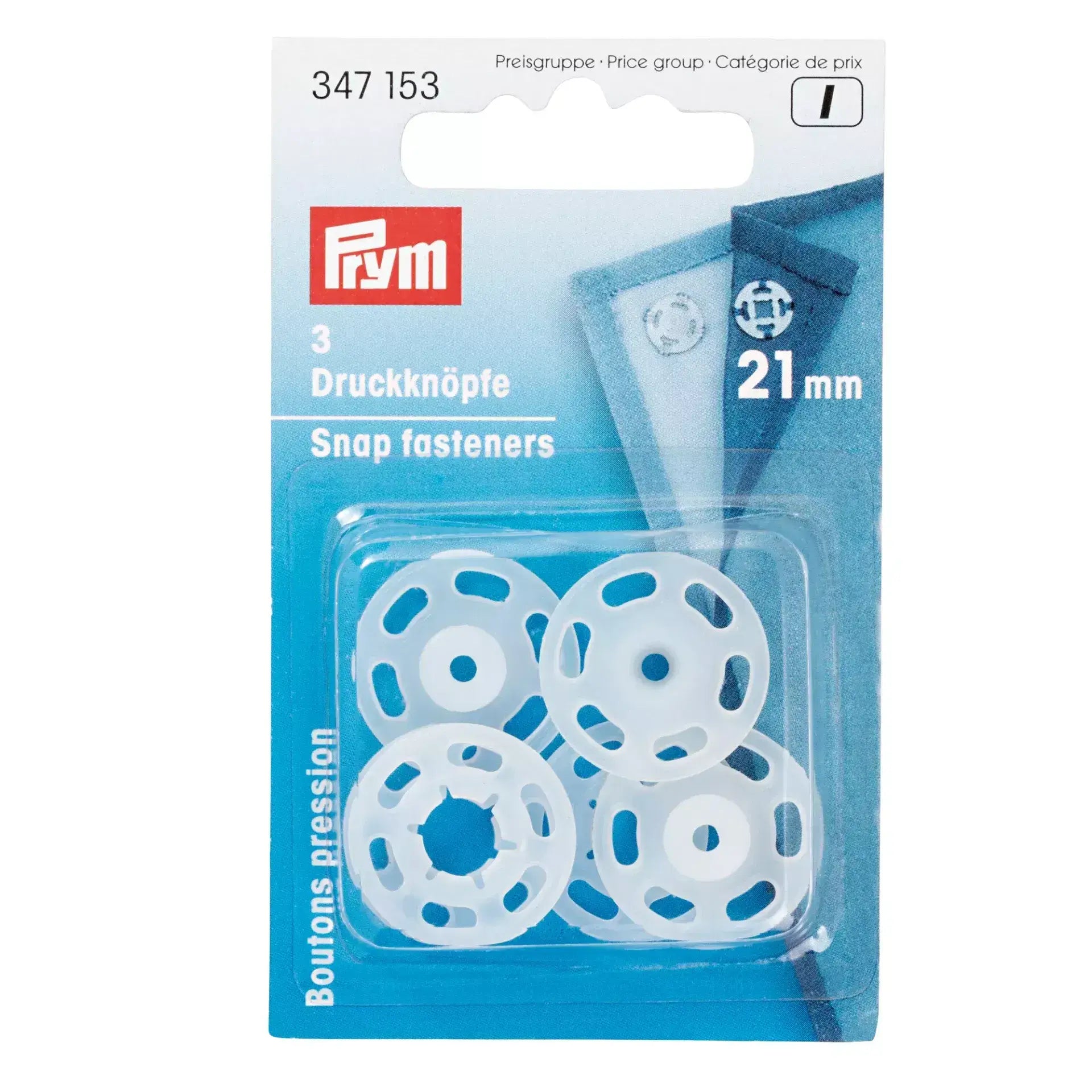 Prym Druckknöpfe 21 mm Transparent - Ribes y Casals