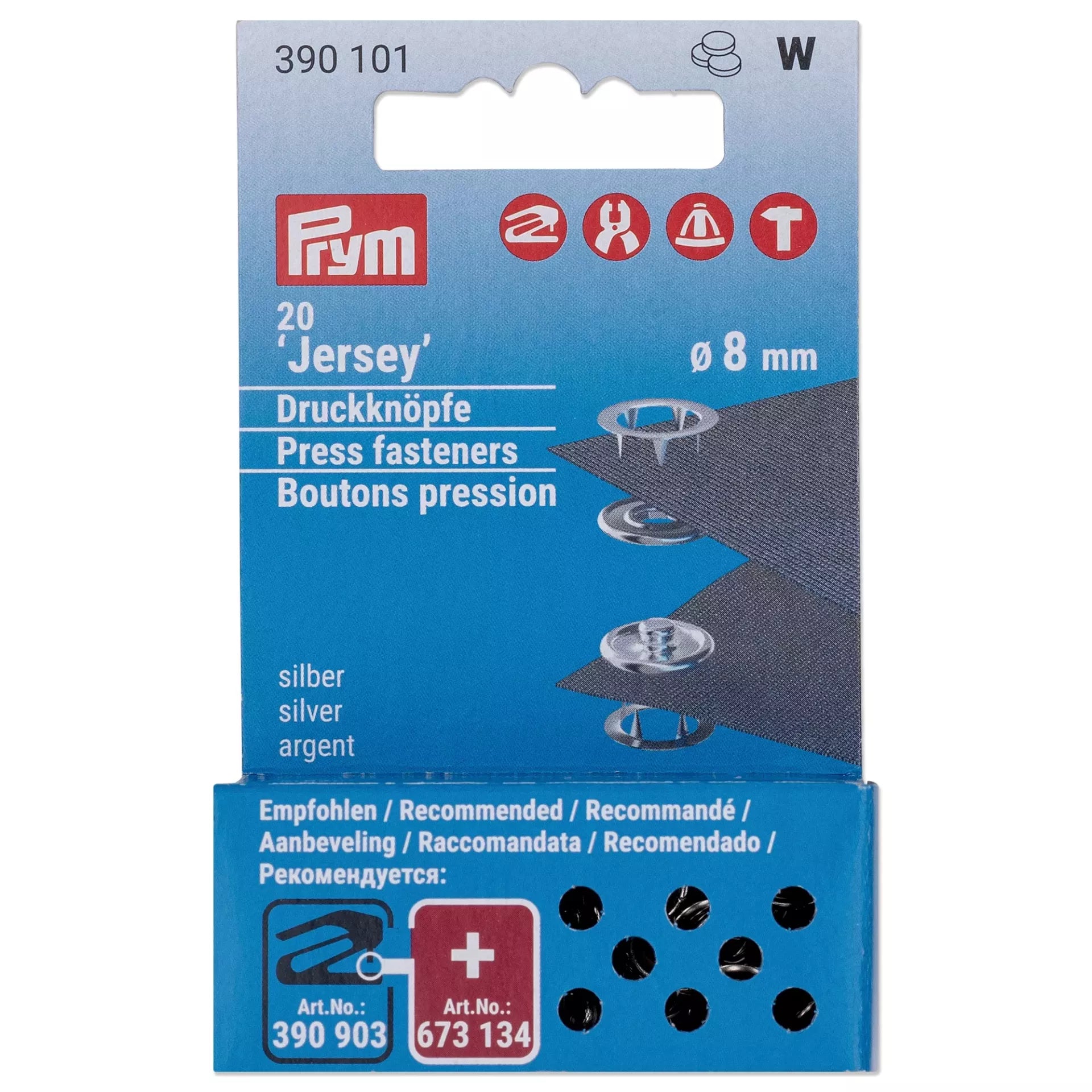 Ersatz-Druckknöpfe Jersey Prym 390101 8 mm - Ribes y Casals