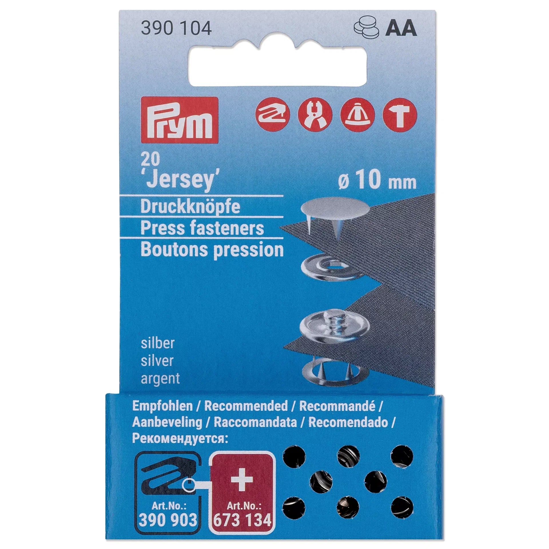 Ersatz-Druckknöpfe Jersey Prym 390104 10 mm - Ribes y Casals