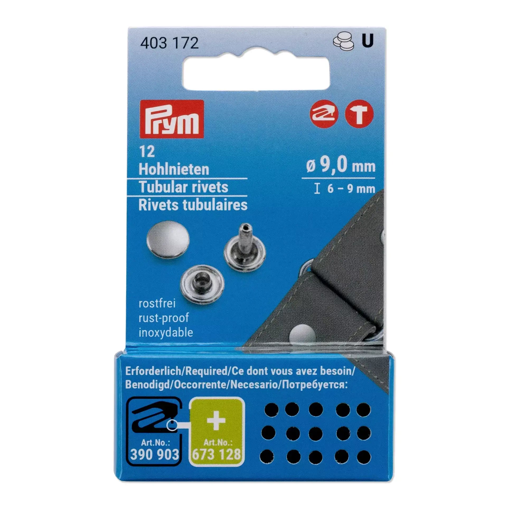 Prym-Hohlnieten 6–9 mm, versilbert - Ribes y Casals