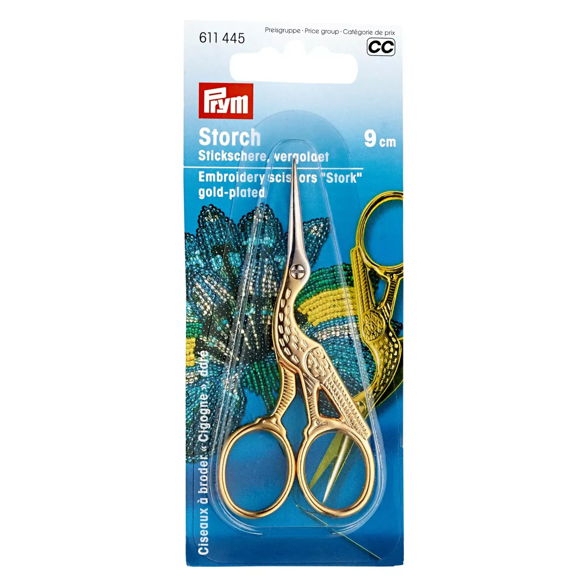 Prym Storch-Stickschere 9 cm, goldfarben - Ribes y Casals