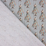 Bedruckter Couture-Perkal, grau - Ribes y Casals